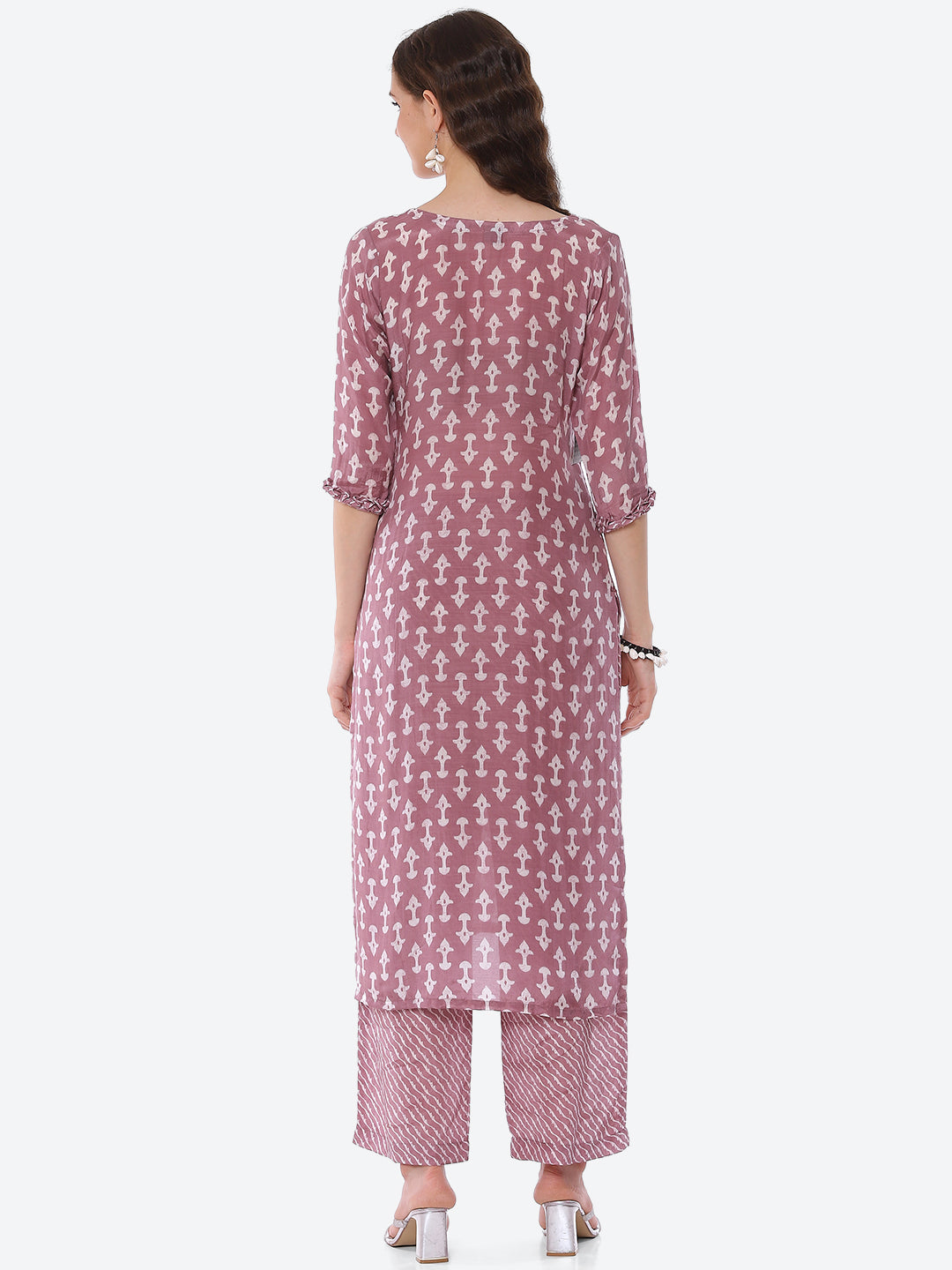 Printed Muslin Kurta With Pant