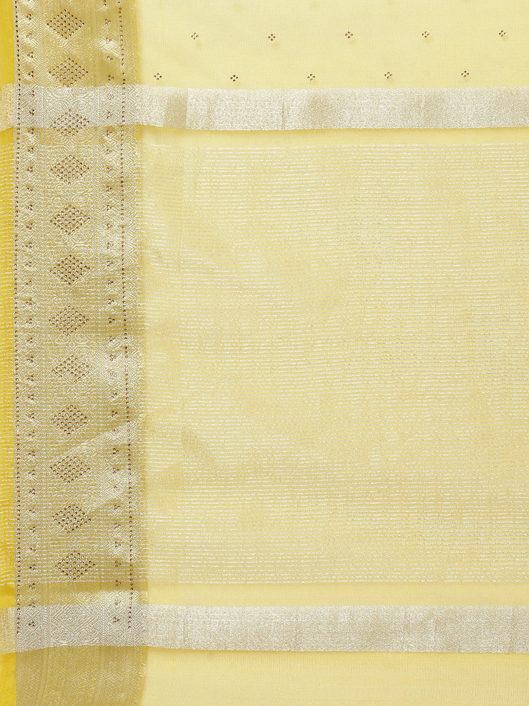 Stone Work Plain Organza Saree