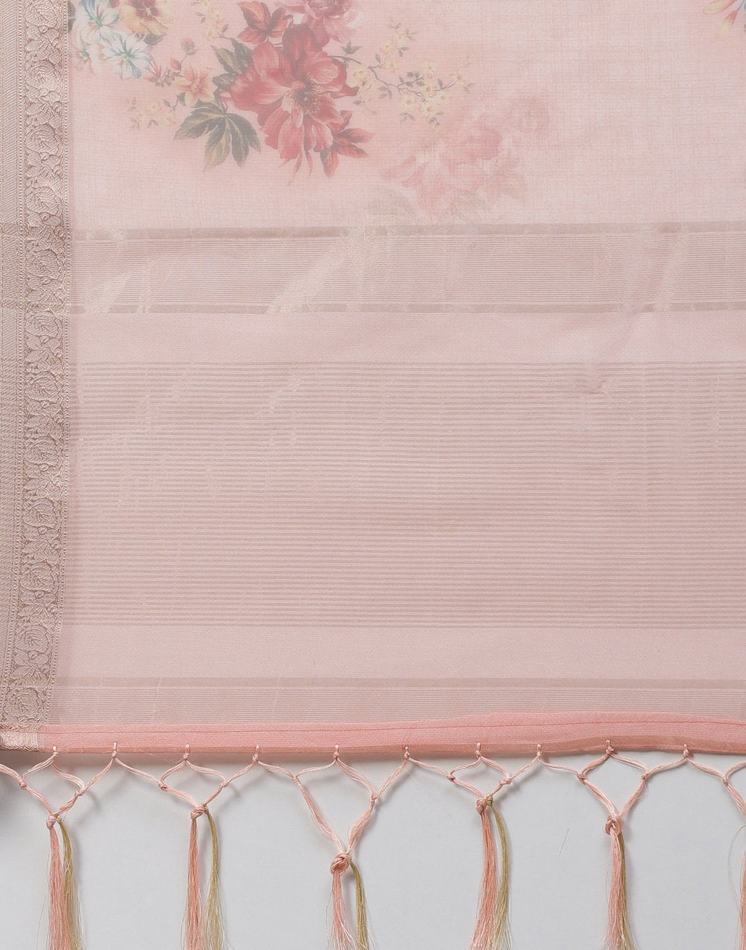 Digital Floral Printed Organza Saree