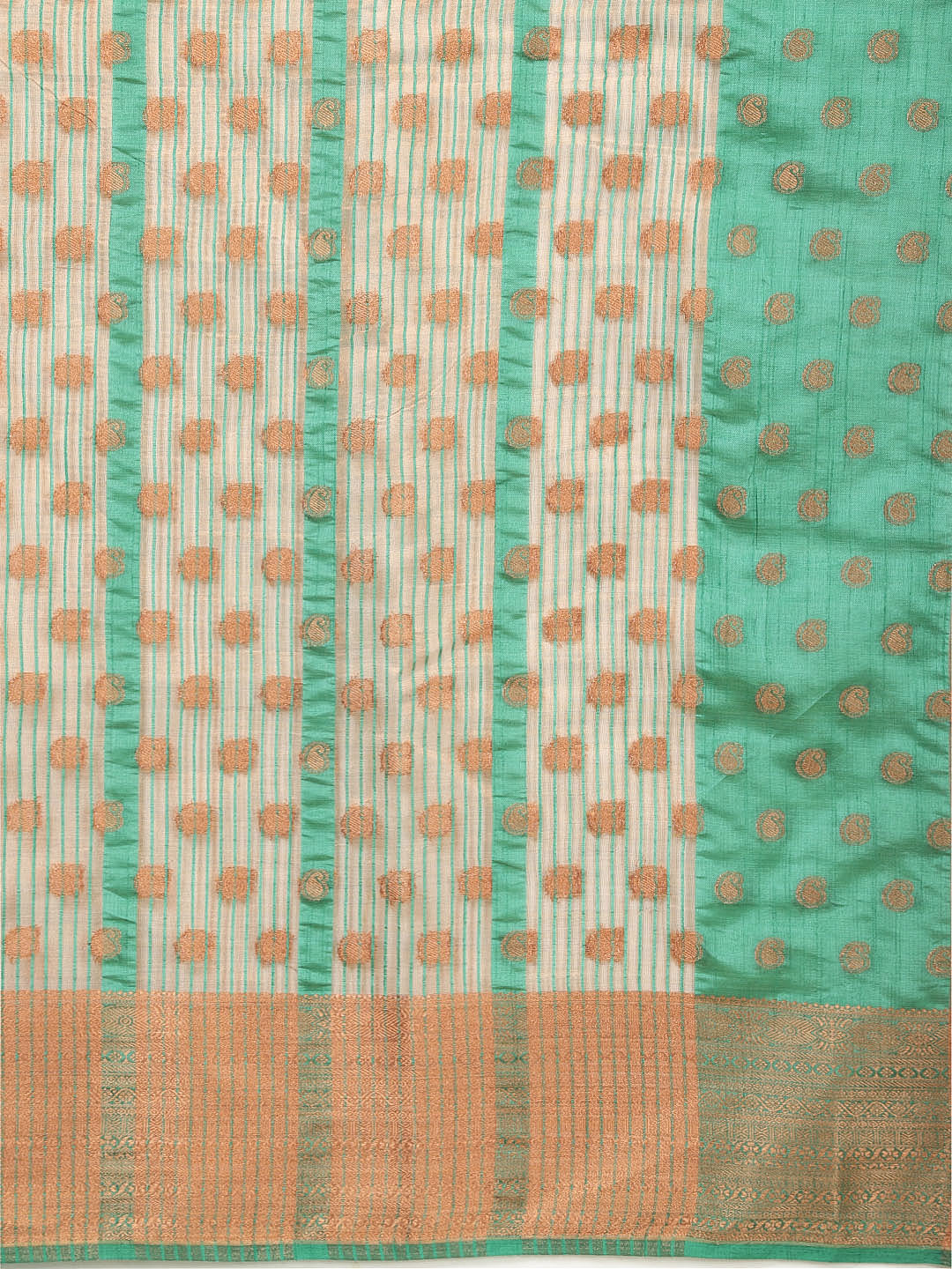 Zari Border Booti Woven Handloom Saree