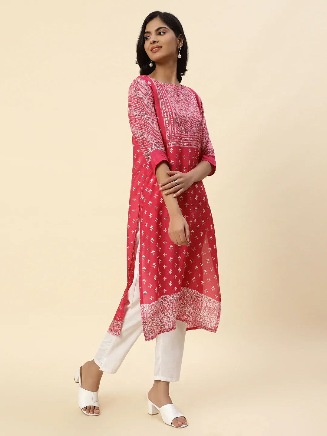 Printed Muslin Kurta