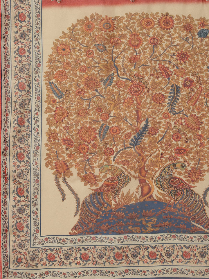 Printed Tussar Saree