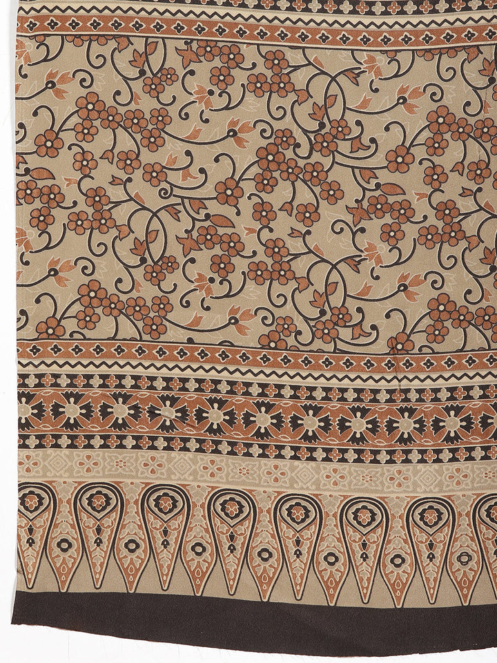 Digital Printed Crepe Woven Saree