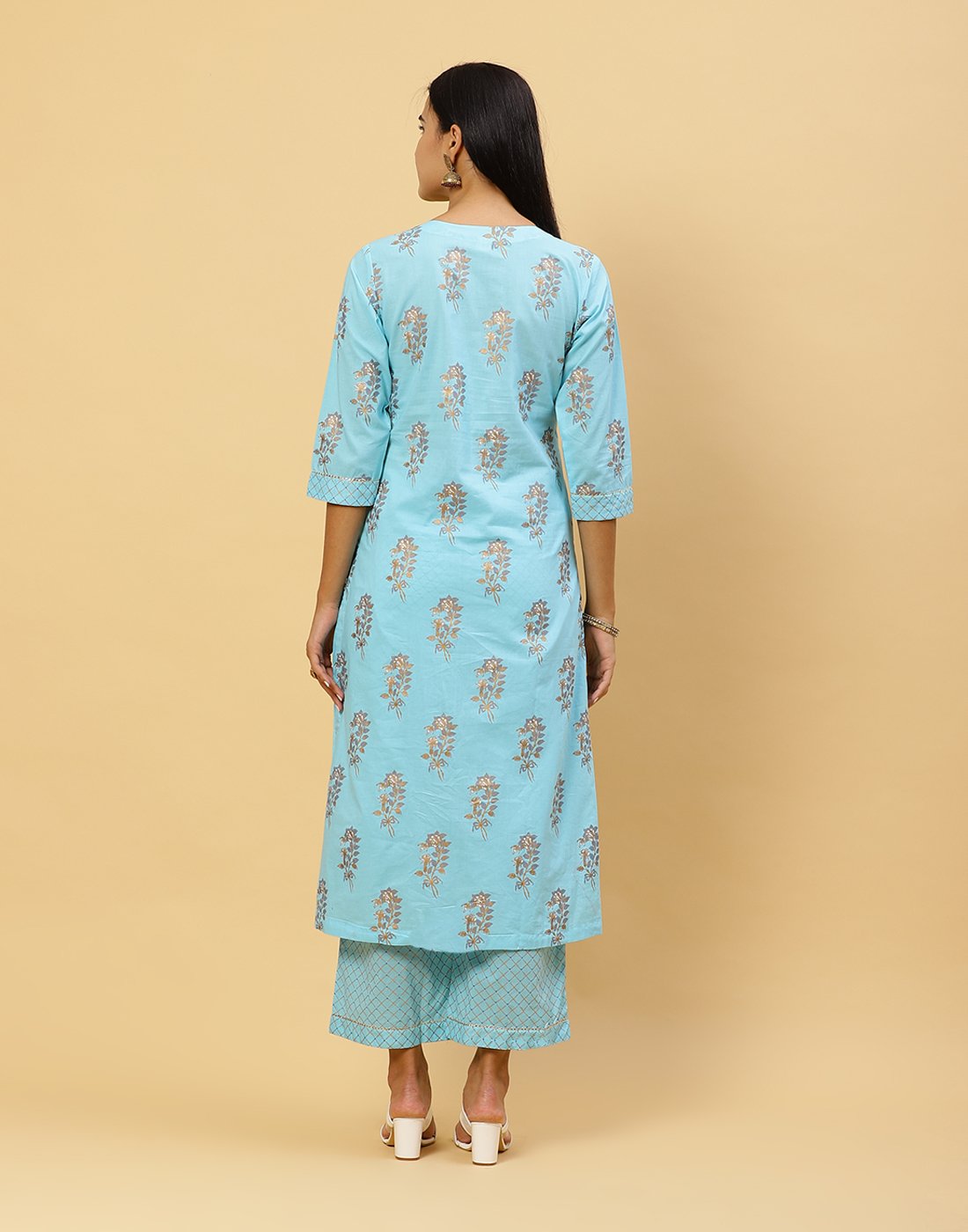 Printed Cotton Kurti With Pant
