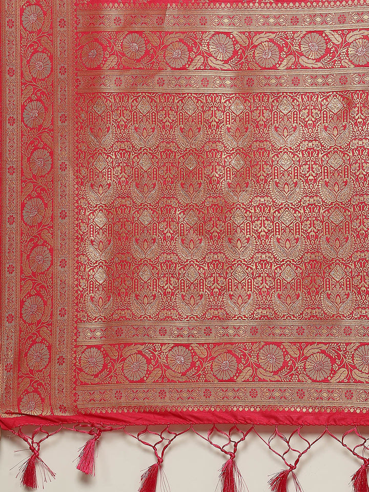 Zari Jaal Handloom Woven Saree