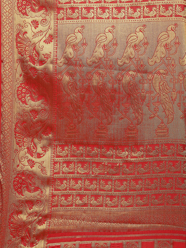Zari Jaal Art Handloom Woven Saree