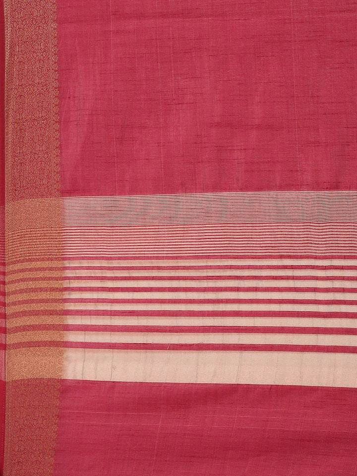 Zari Border Booti Handloom Woven Saree