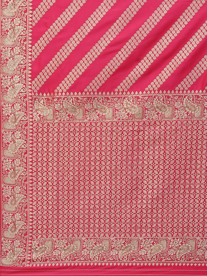 Stone Jaal Banarasi Woven Saree