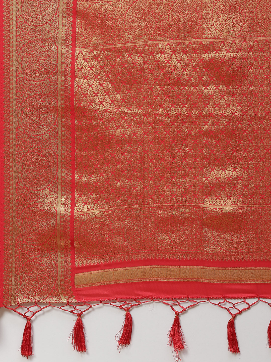 Zari Border Booti Art Handloom Woven Saree
