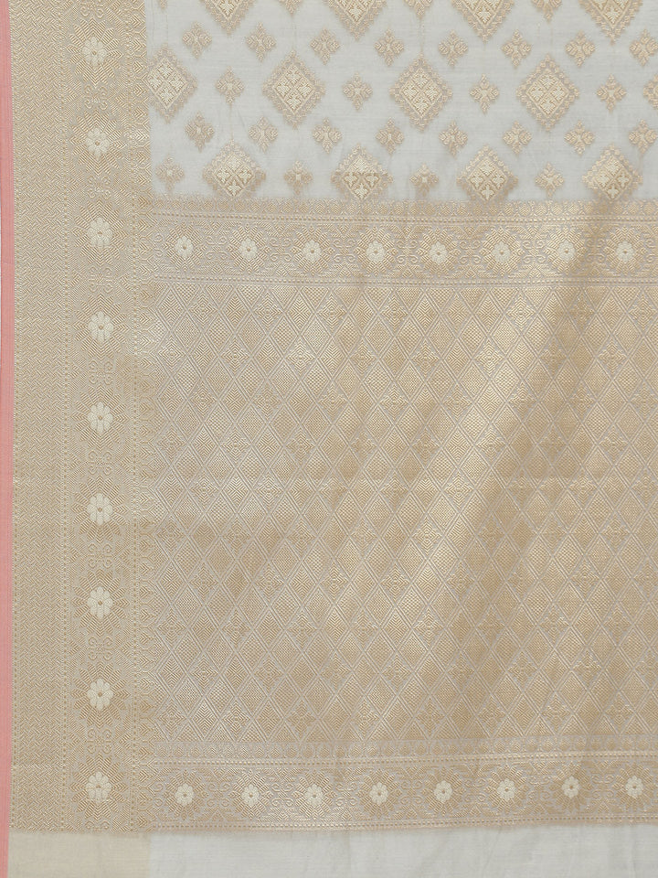 Zari Booti Cotton Woven Saree