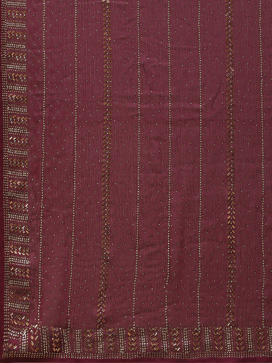 Stone Embroidered Chiffon Saree