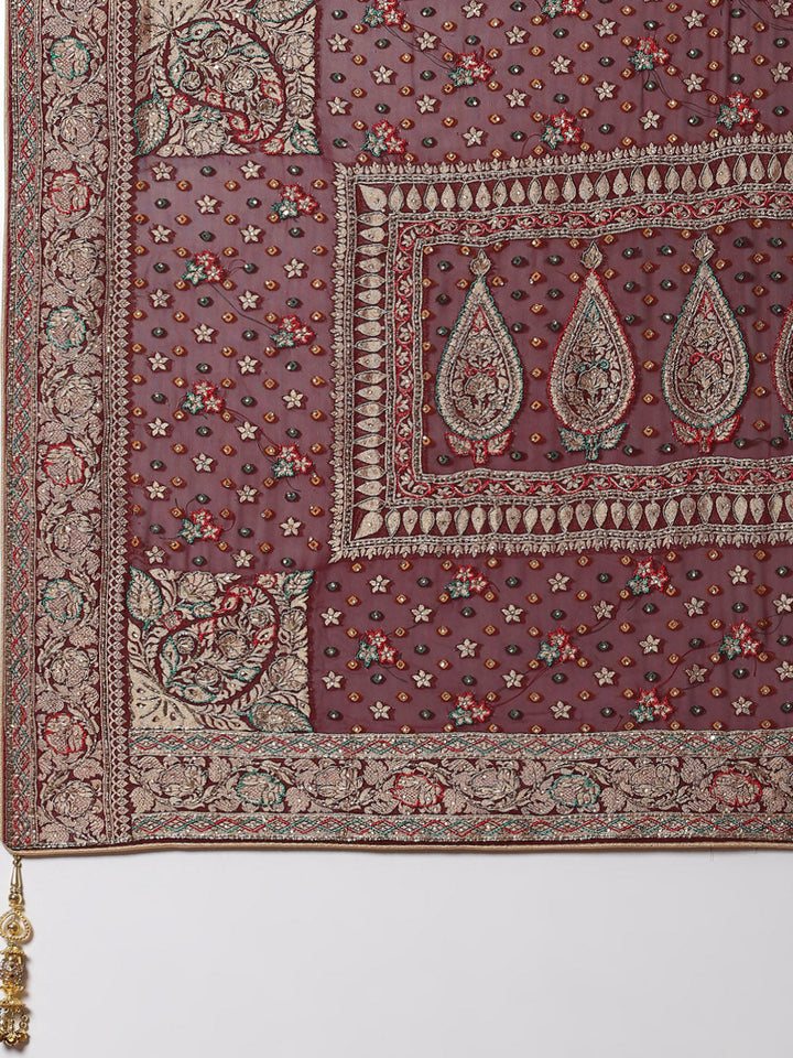 Gharchola Banarsi Handloom Embroided Saree