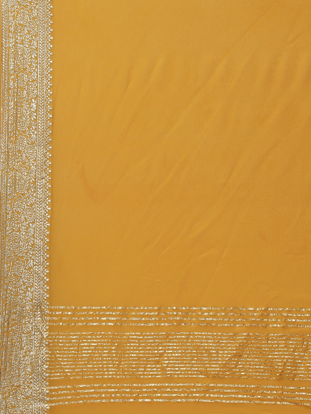 Zari Border Crepe Plain Saree