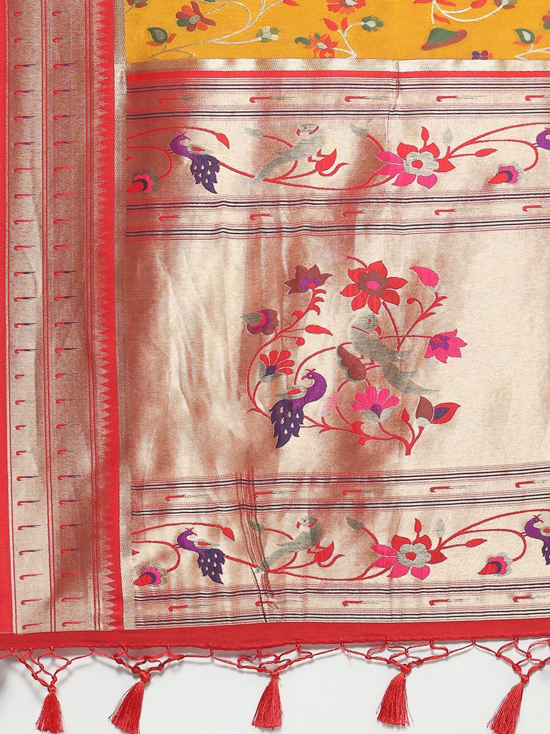 Zari Jaal Woven Handloom Saree