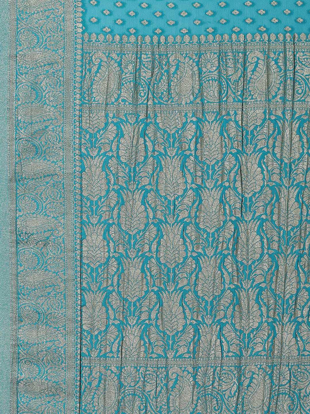 Zari Border Plain Crepe Saree