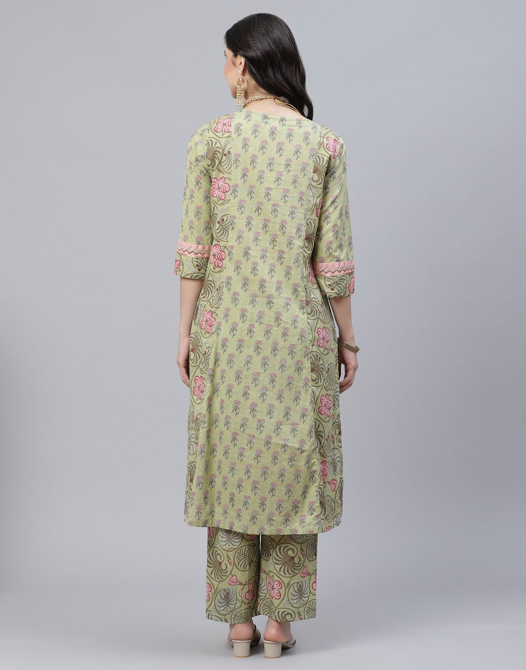 Printed Cotton Kurti Pant Set