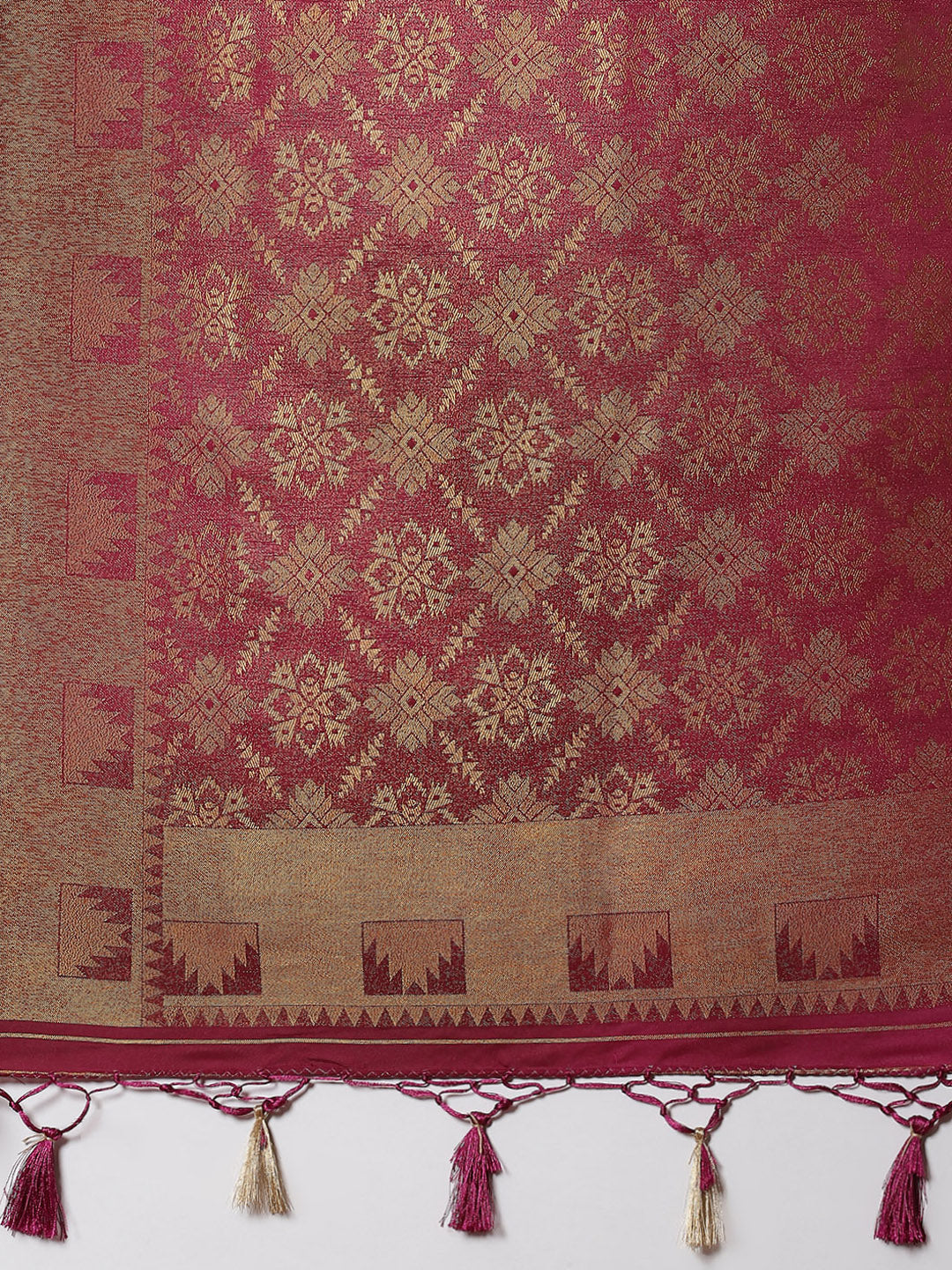 rocade Zari Jaal Art Handloom Woven Saree