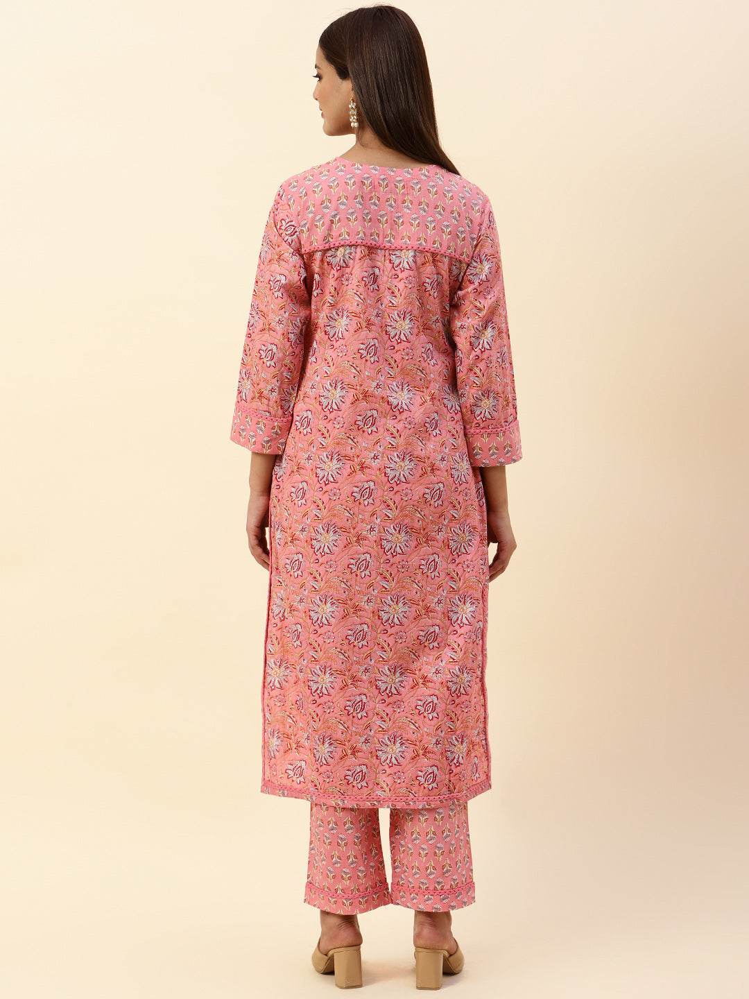 Printed Cotton Kurta With Pants