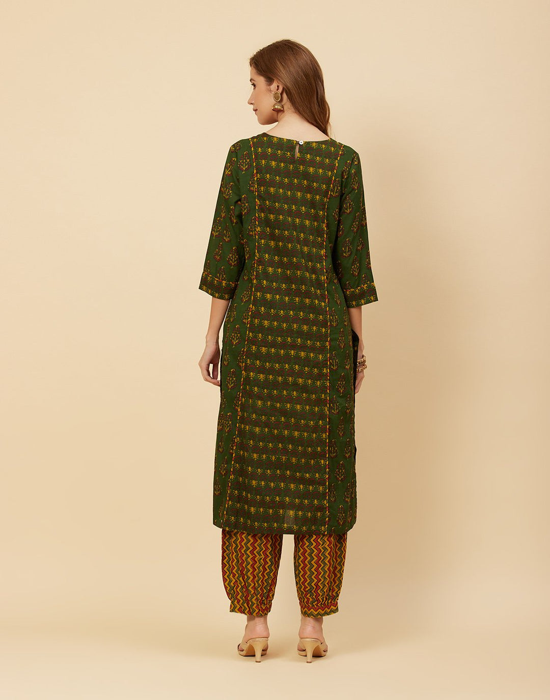 Printed Cotton Kurti With Salwar