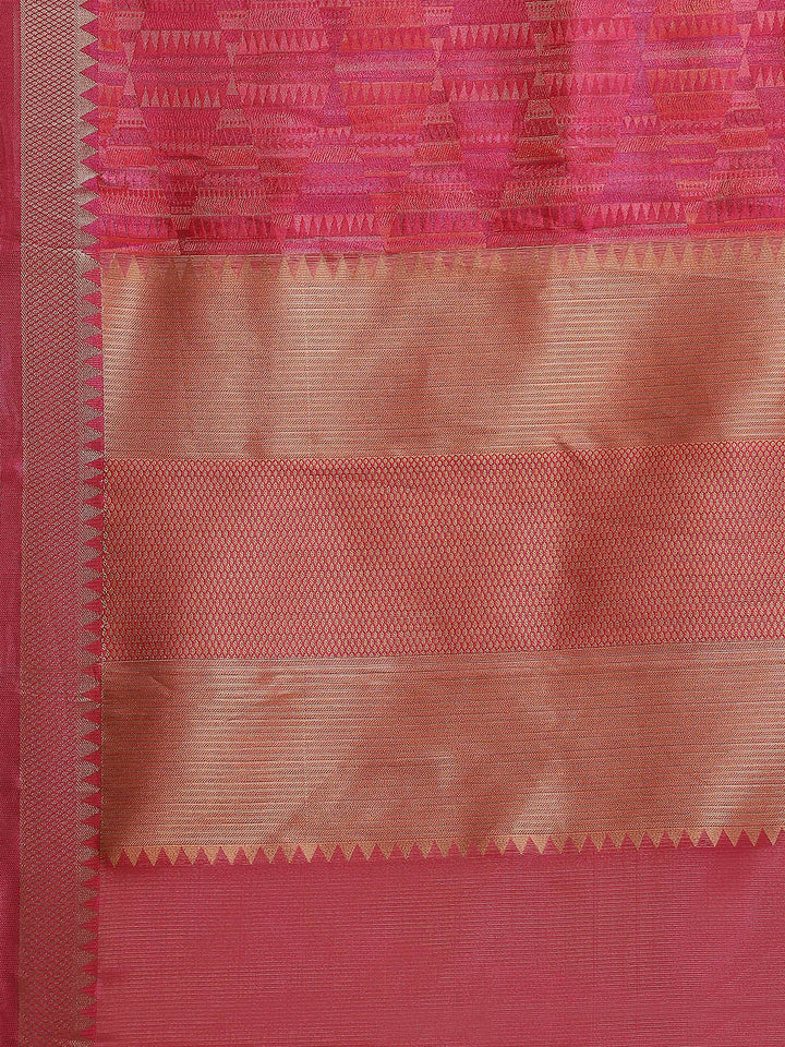 Zari Jaal Cotton Woven Saree