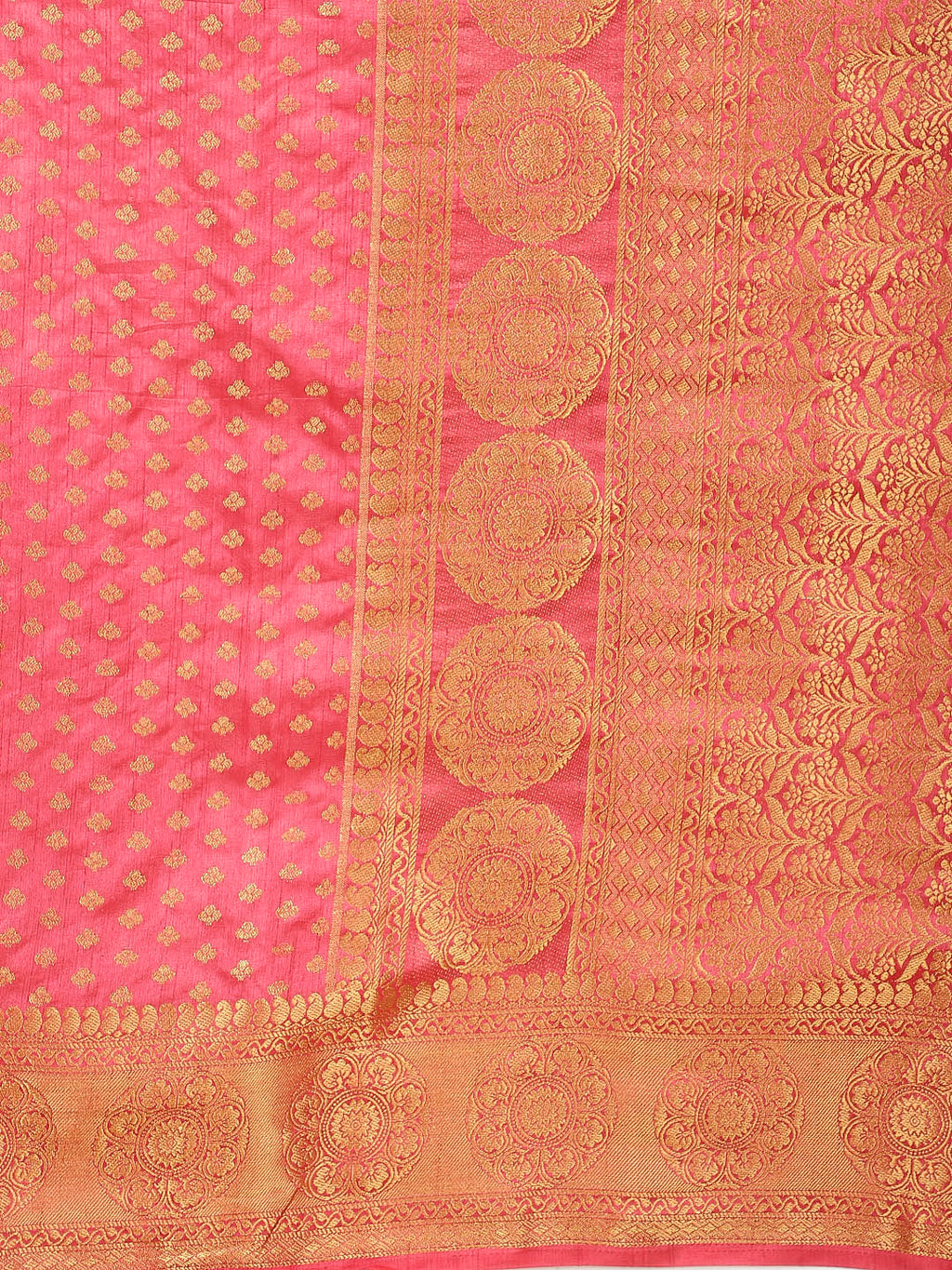 Zari Border Booti Woven Handloom Saree