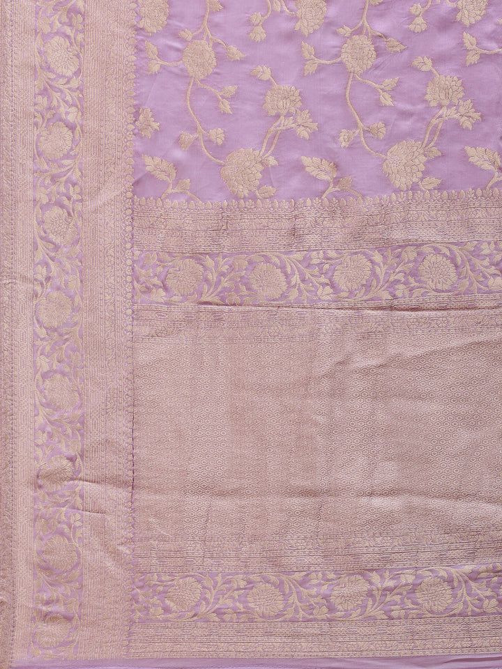 Zari Jaal Satin Woven Saree
