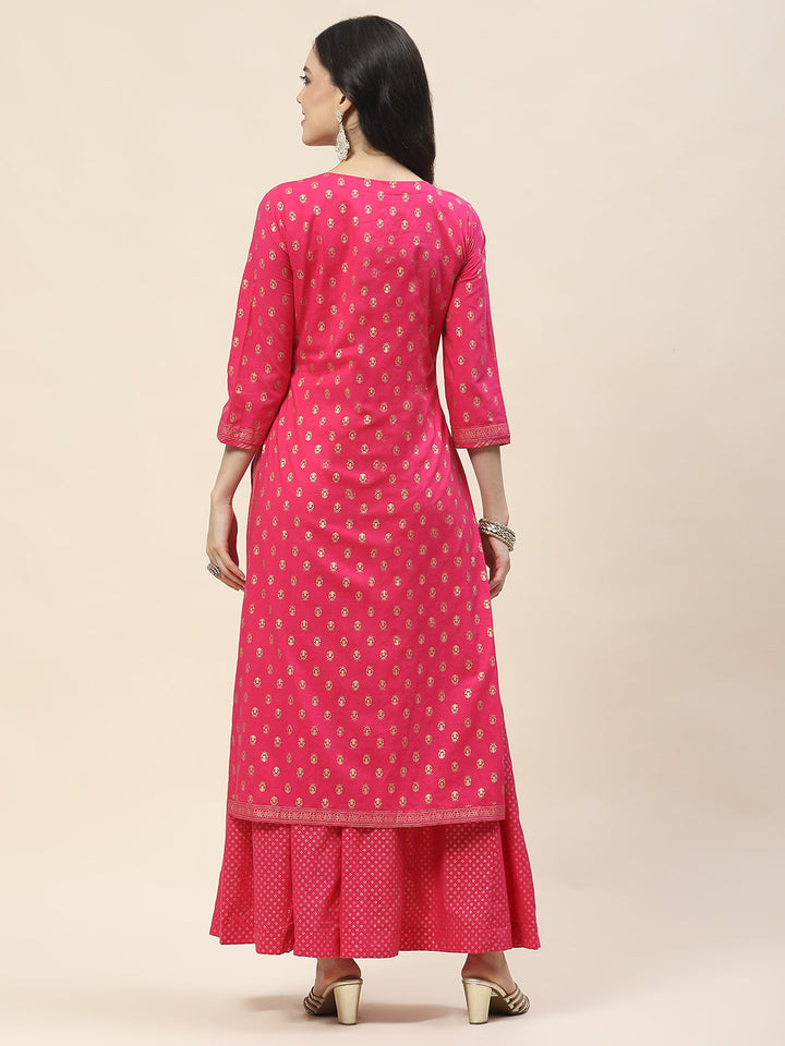 Embroidered Cotton Anarkali Kurta