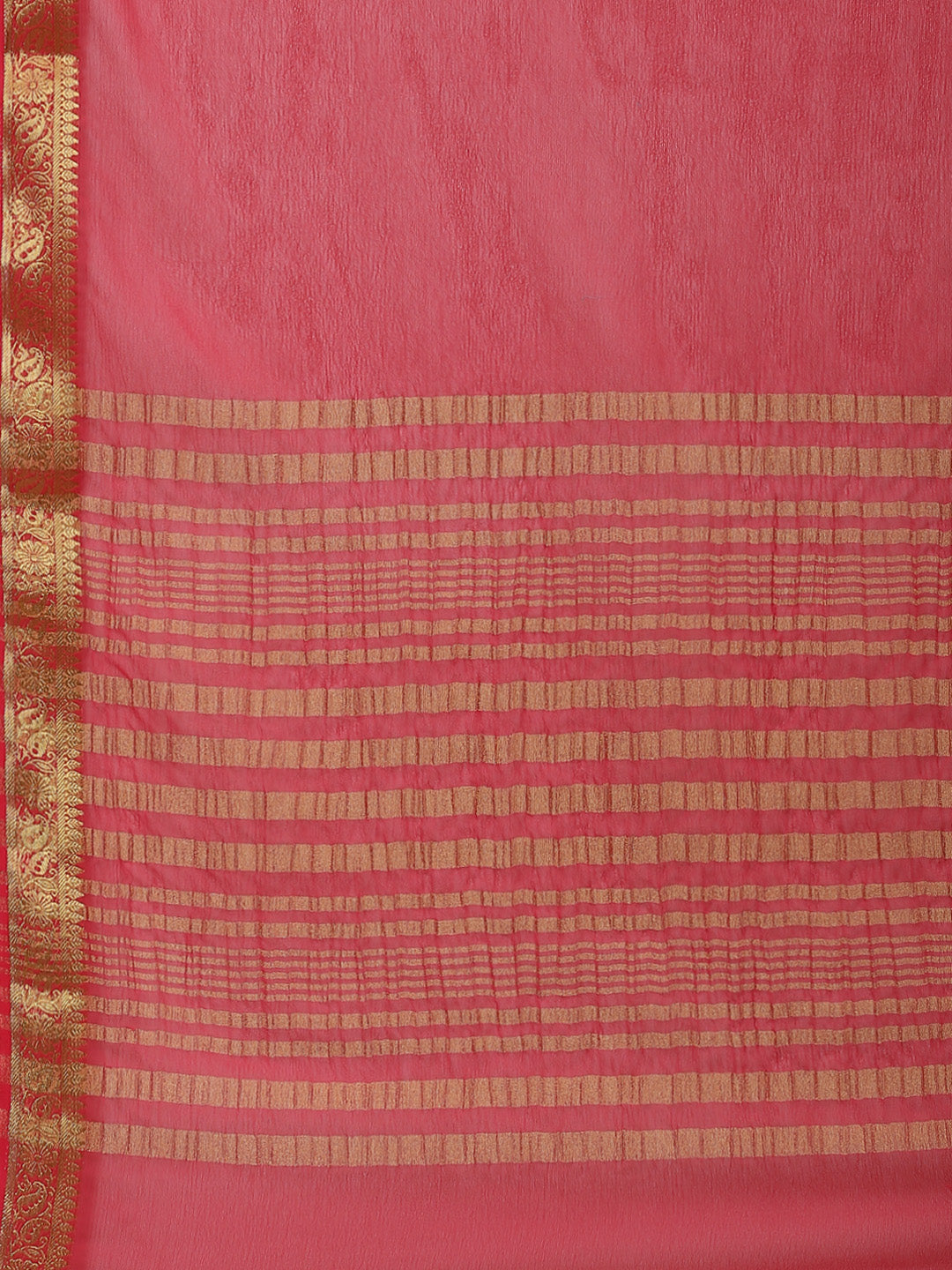 Piped Border Chiffon Plain Saree