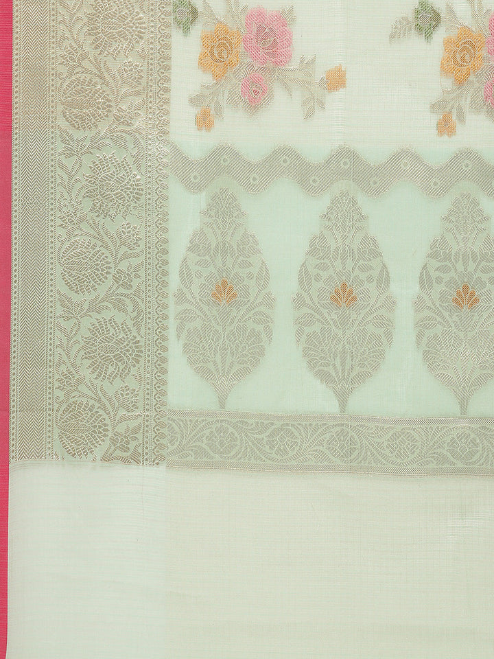 Floral Jaal Woven Cotton Saree