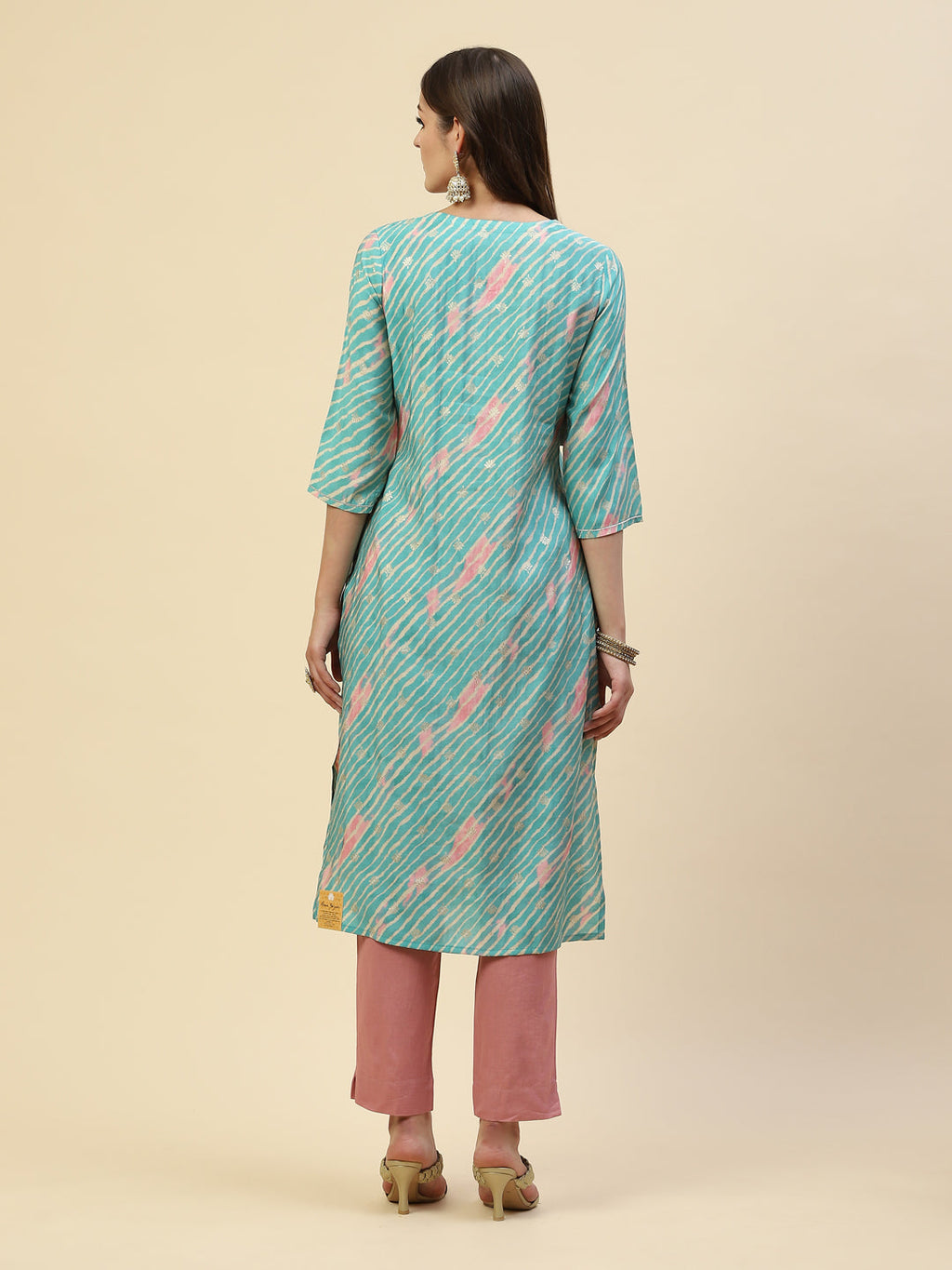 Printed Embroidered Muslin Kurta