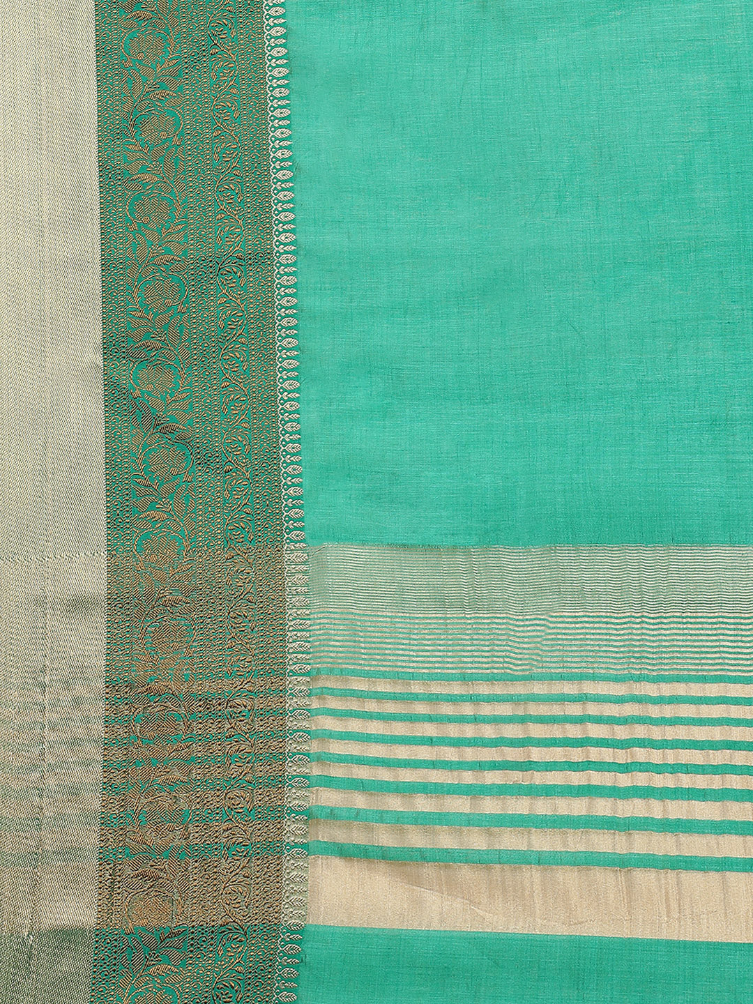 Plain Zari Border Handloom Woven Saree