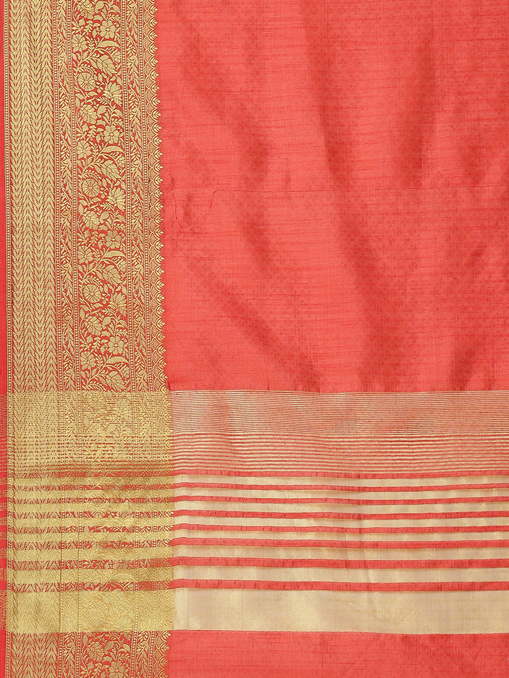 Plain Zari Border Art Handloom Woven Saree
