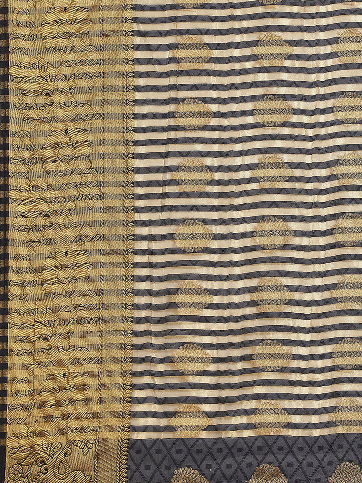 Zari Border Booti Art Handloom Woven Saree