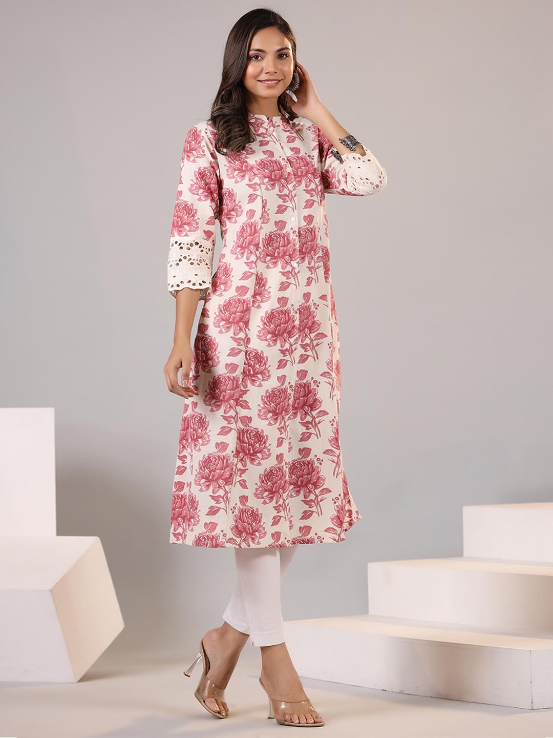 Floral Printed Cotton Kurta