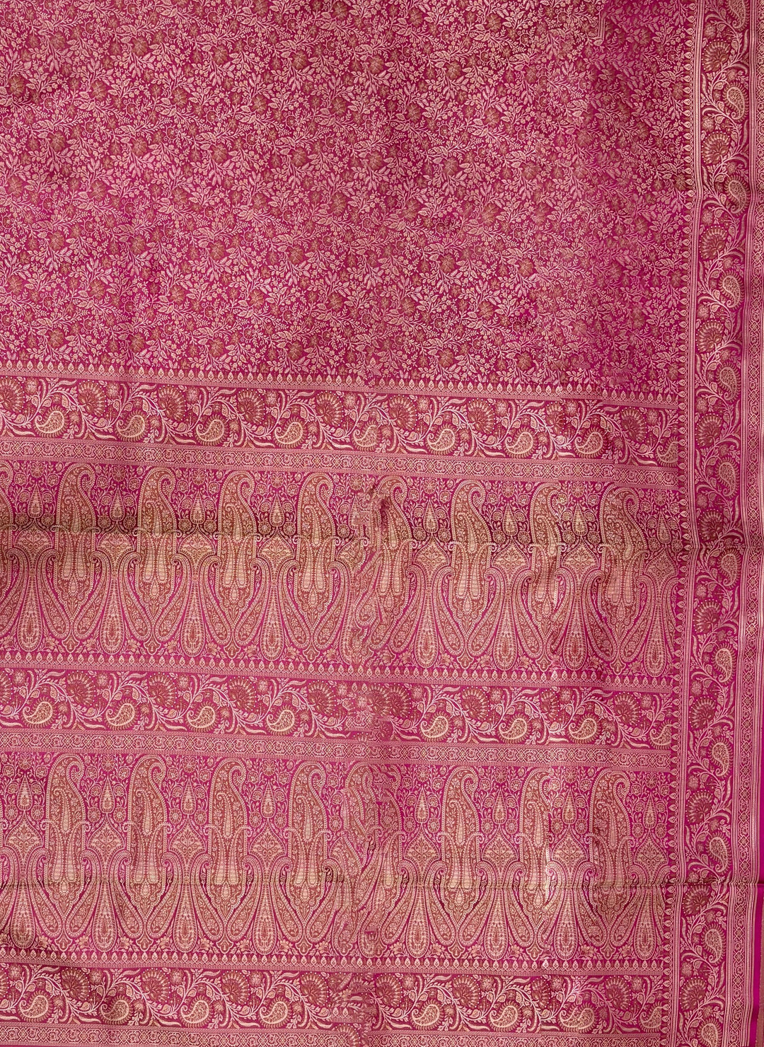 Magenta Woven Design Satan Resham Banarasi Saree