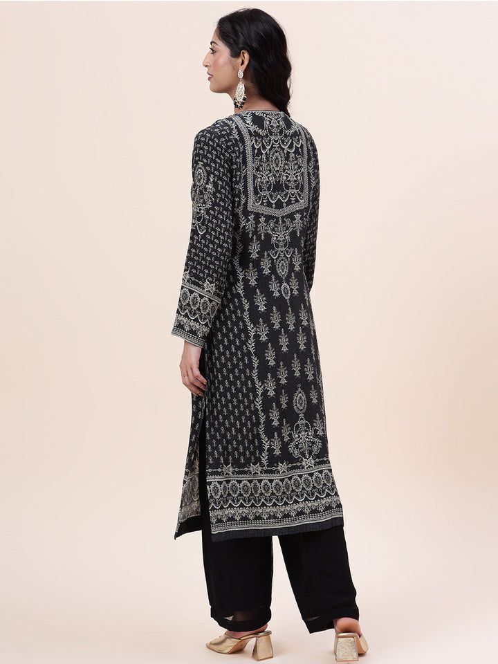 Digital Printed Crepe Kurta
