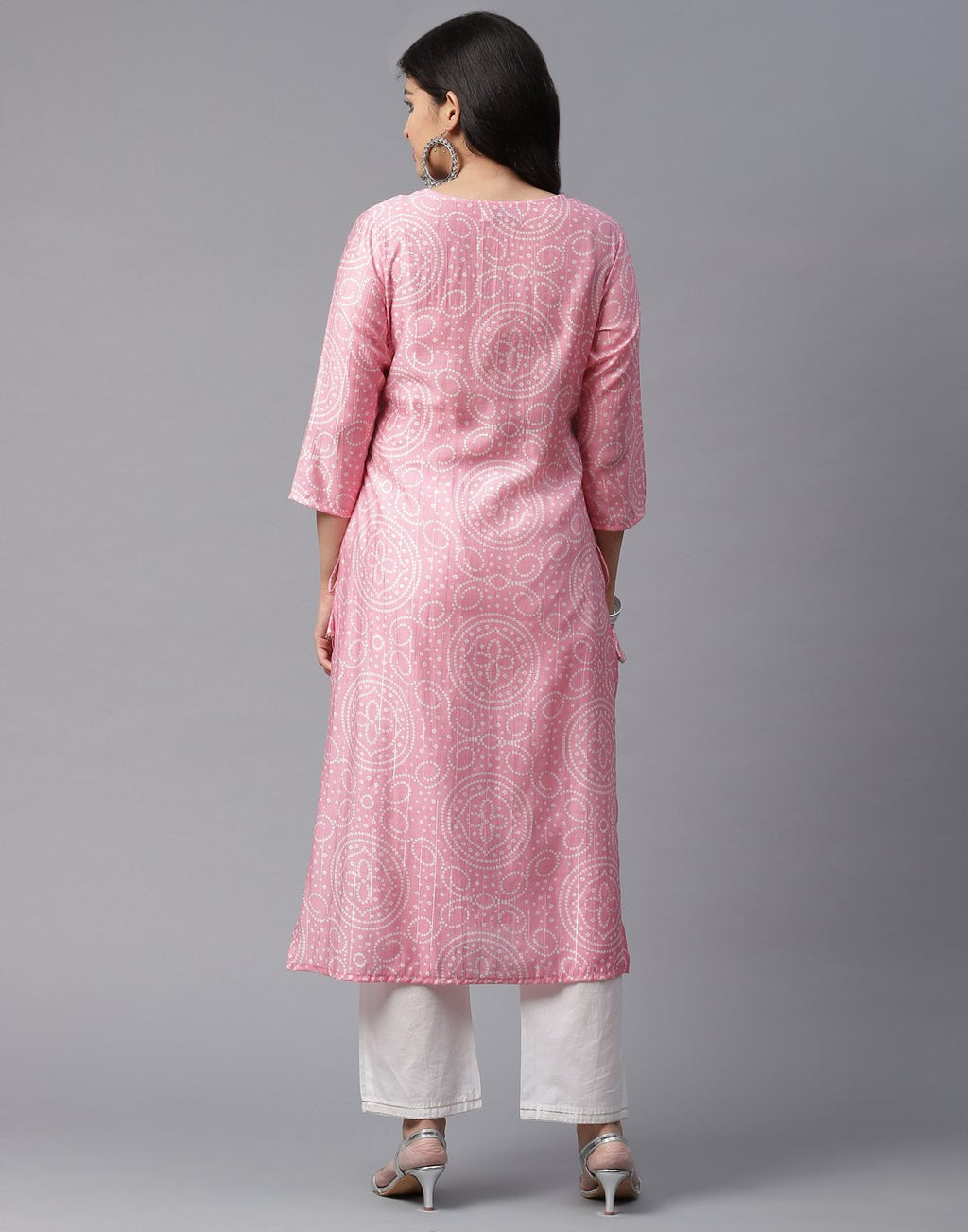 Printed Kurti Pant Set with Gota Work