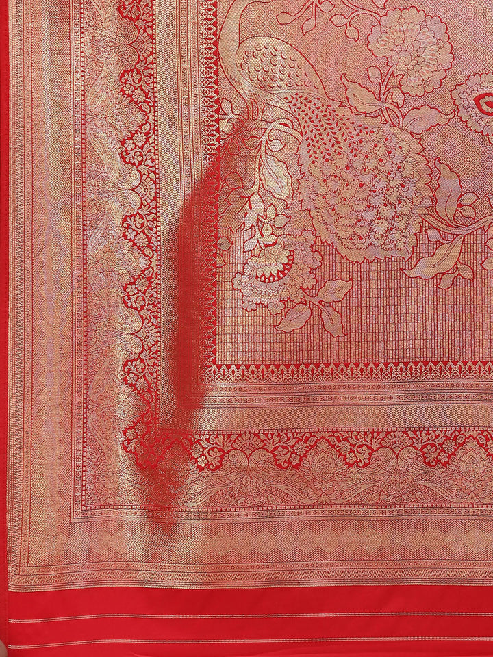 Floral Zari Jaal Handloom Woven Saree