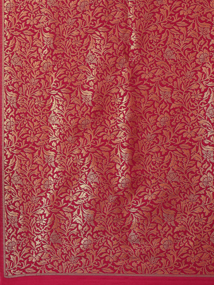 Brocade Zari Jaal Art Handloom Woven Saree