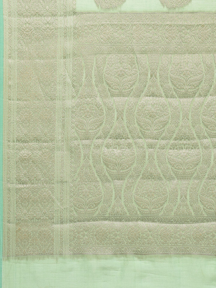 Zari Border Booti Cotton Woven Saree