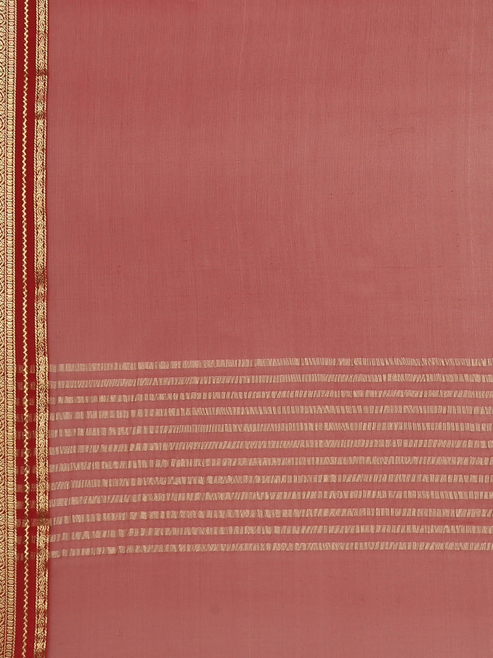 Plain Piping Chiffon Saree