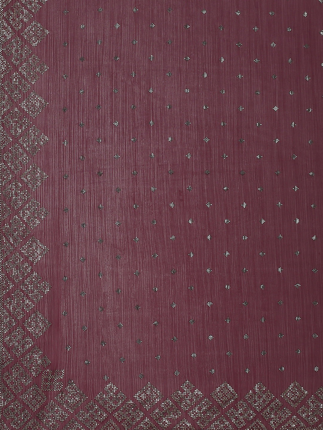 Stone Embroidered Chiffon Saree