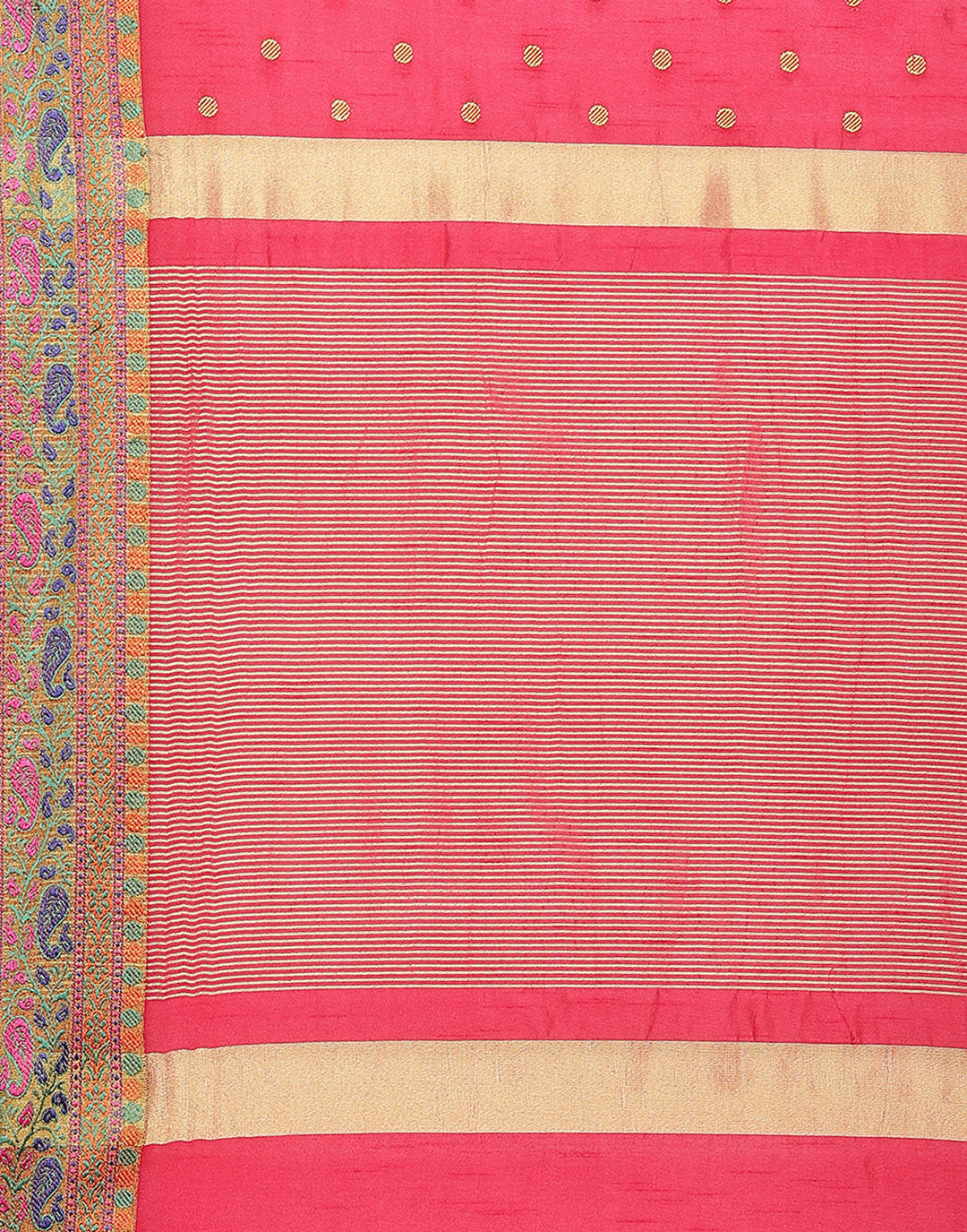 Woven Art Handloom Saree With Zari Booti Border