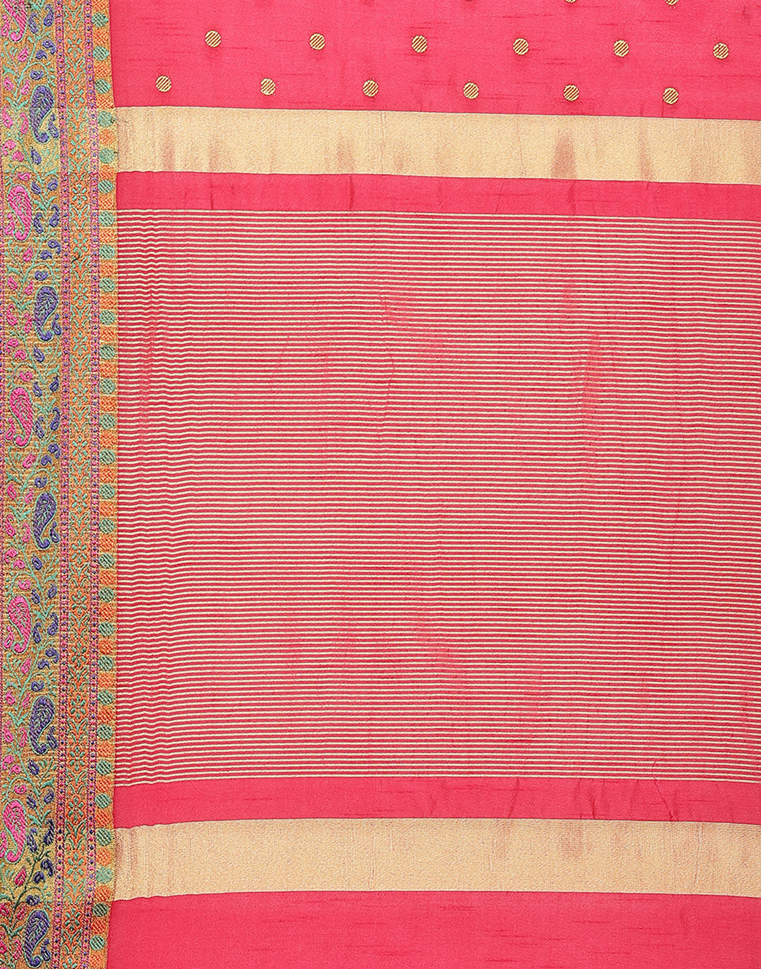 Woven Art Handloom Saree With Zari Booti Border