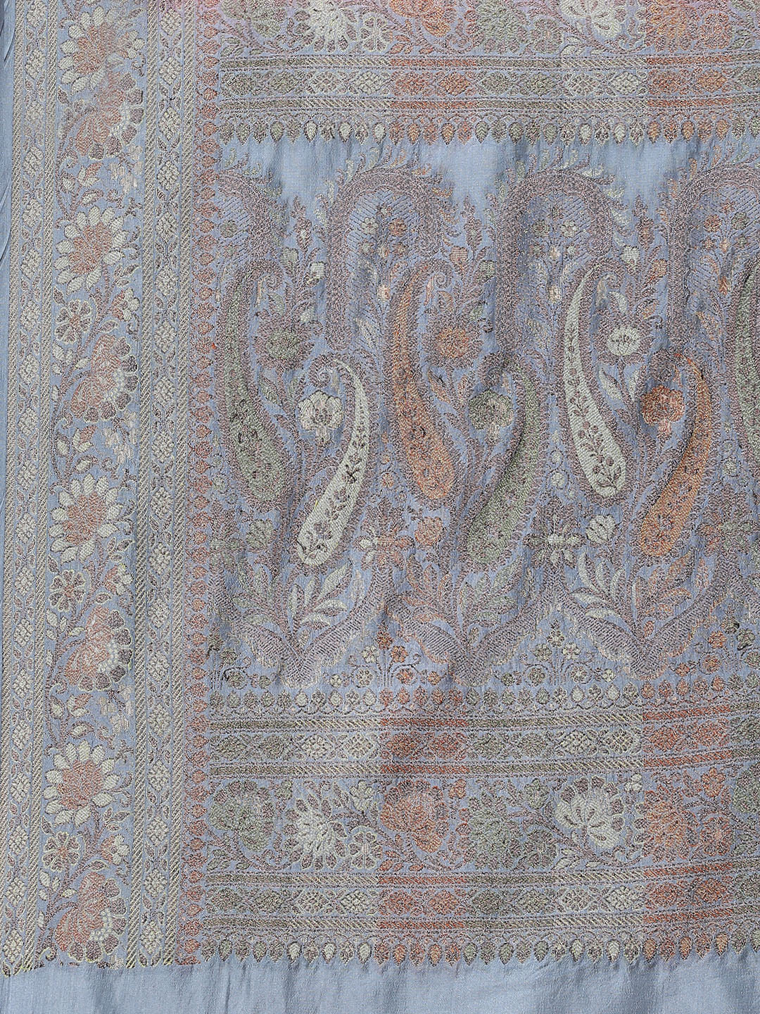 Floral Zari Jaal Tussar Woven Saree