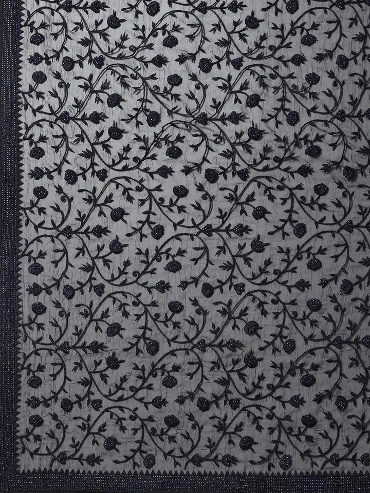 Resham Jaal Embroidered Chiffon Saree
