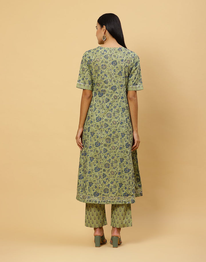 Printed Cotton Kurti With Pant