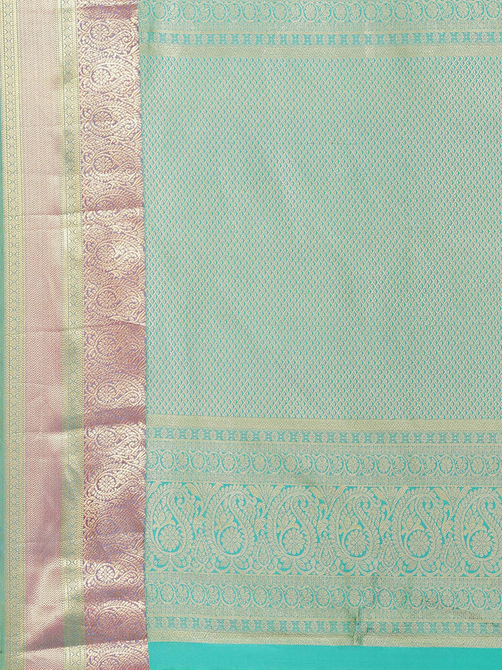 Resham Zari Border Woven Soft Silk Saree