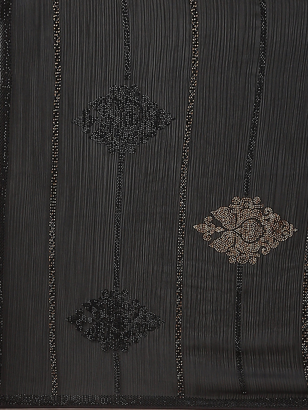 Zari Border Booti Chiffon Plain Saree