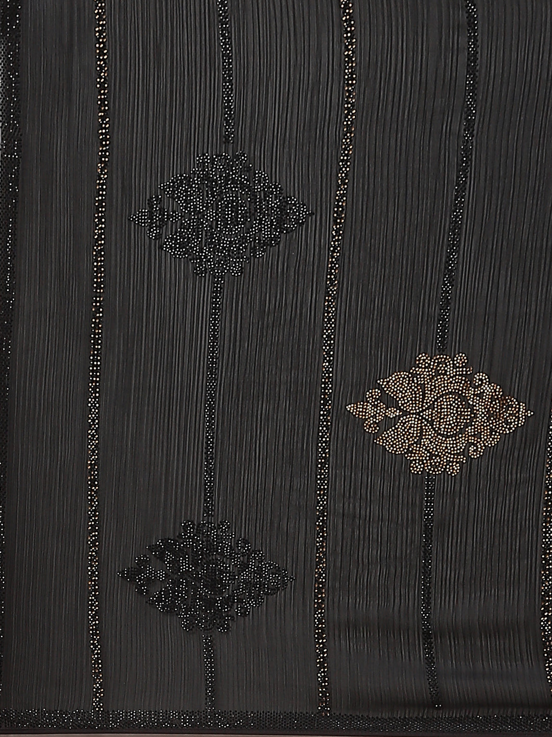 Zari Border Booti Chiffon Plain Saree